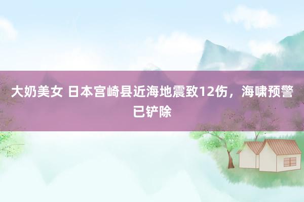 大奶美女 日本宫崎县近海地震致12伤，海啸预警已铲除