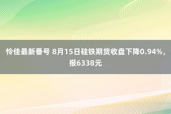 怜佳最新番号 8月15日硅铁期货收盘下降0.94%，报6338元