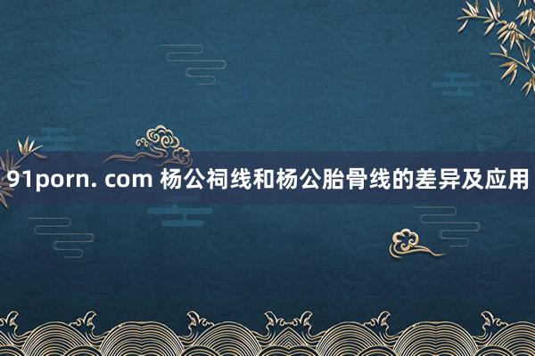 91porn. com 杨公祠线和杨公胎骨线的差异及应用